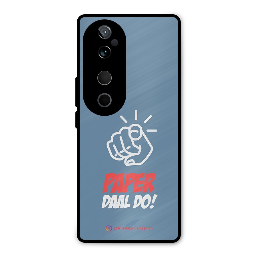 Paper Daal Do SteelBlue Metal Back Case for Vivo T3 Ultra