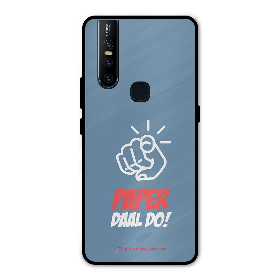 Paper Daal Do SteelBlue Metal Back Case for Vivo V15
