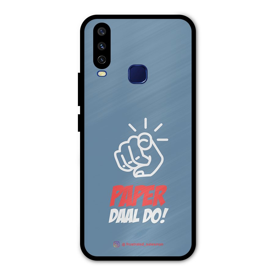 Paper Daal Do SteelBlue Metal Back Case for Vivo V17