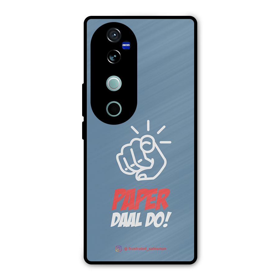 Paper Daal Do SteelBlue Metal Back Case for Vivo V40