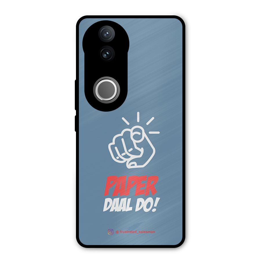 Paper Daal Do SteelBlue Metal Back Case for Vivo V50e