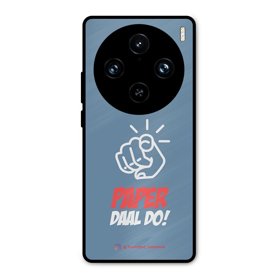 Paper Daal Do SteelBlue Metal Back Case for Vivo X100 Pro