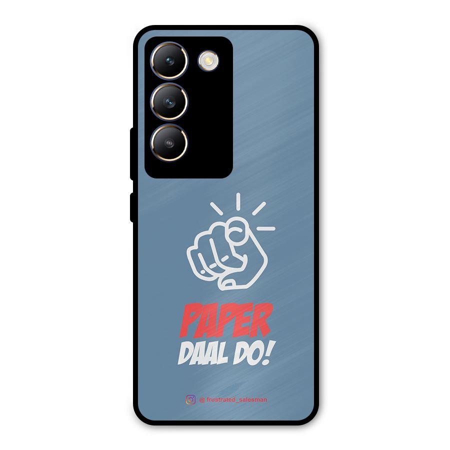 Paper Daal Do SteelBlue Metal Back Case for Vivo Y200e