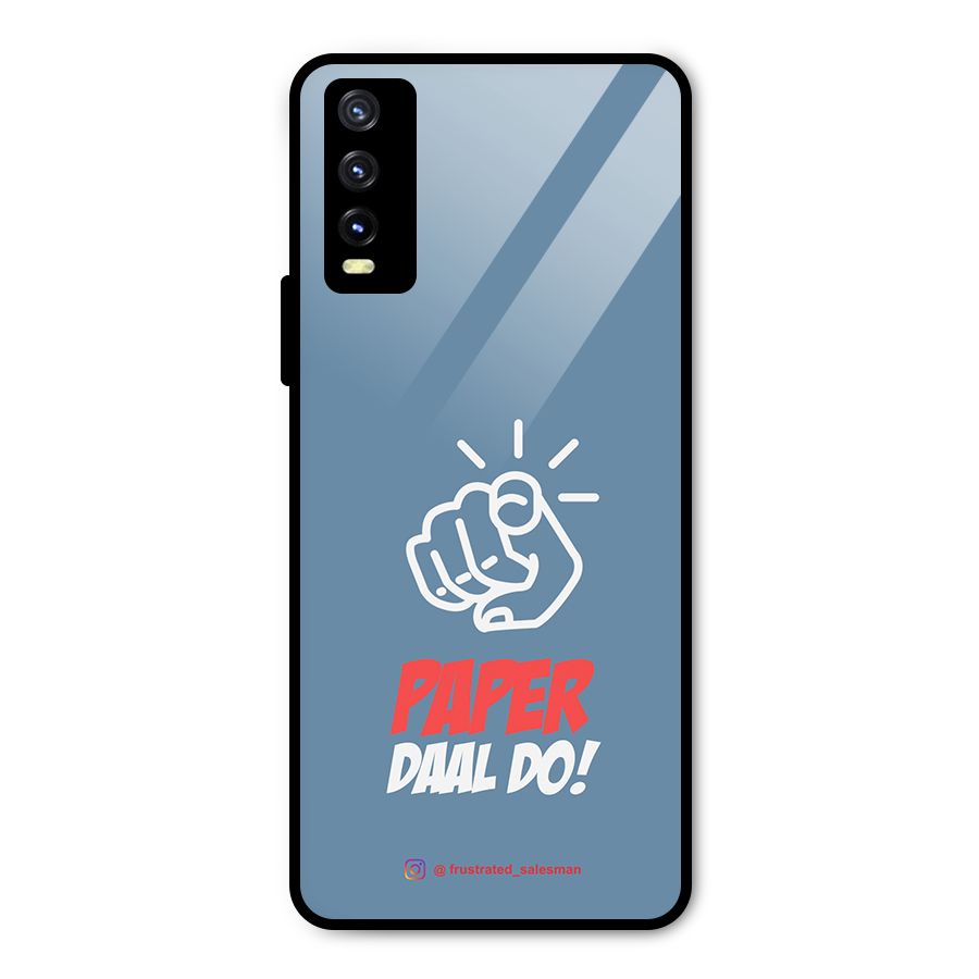 Paper Daal Do SteelBlue Metal Back Case for Vivo Y20g