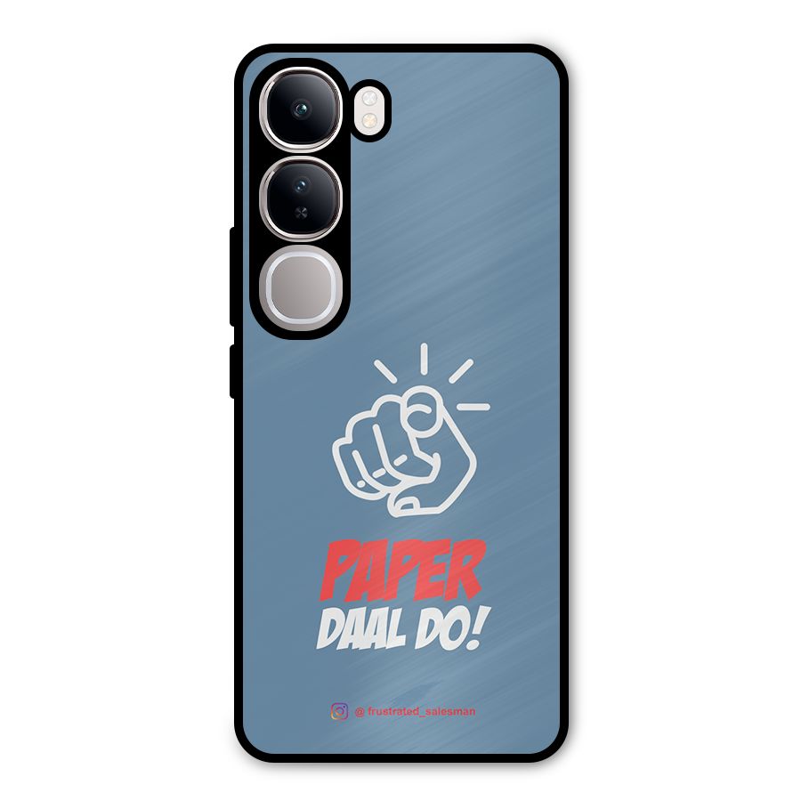 Paper Daal Do SteelBlue Metal Back Case for Vivo Y300
