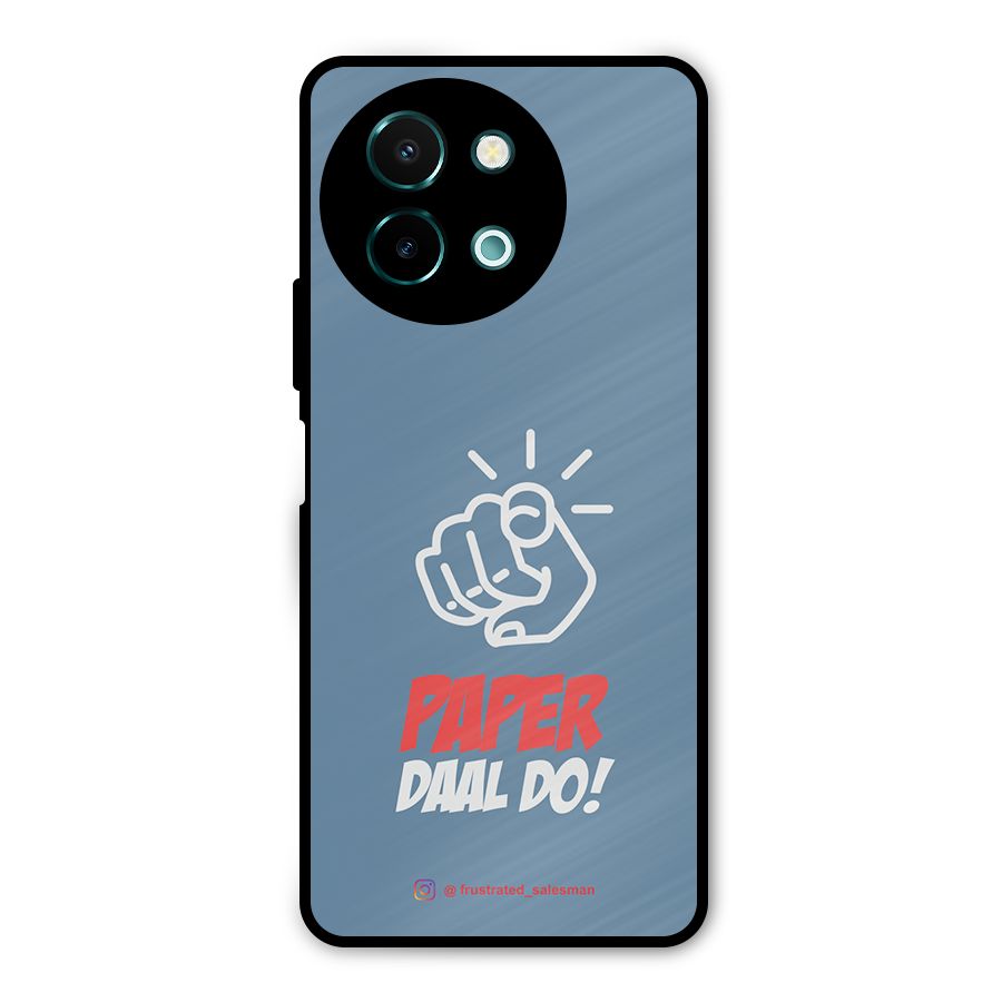 Paper Daal Do SteelBlue Metal Back Case for Vivo Y58