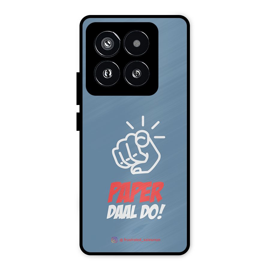 Paper Daal Do SteelBlue Metal Back Case for Xiaomi 14 Pro