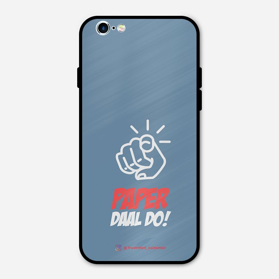 Paper Daal Do SteelBlue Metal Back Case for iPhone 6 6s