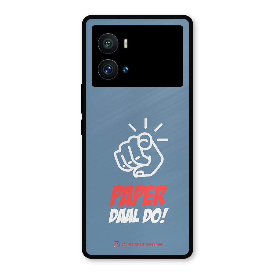 Paper Daal Do SteelBlue Metal Back Case for iQOO 9 Pro