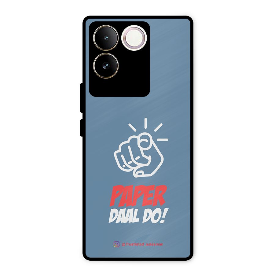 Paper Daal Do SteelBlue Metal Back Case for iQOO Z7 Pro