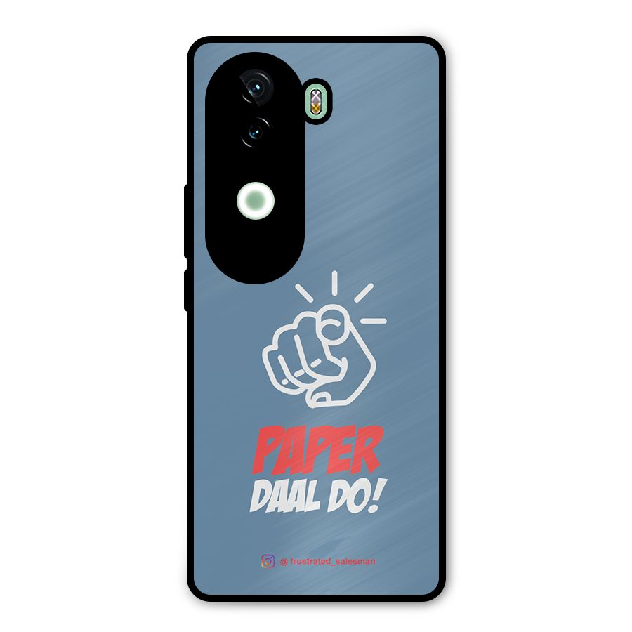 Paper Daal Do SteelBlue Metal Back Case for iQOO Z9s