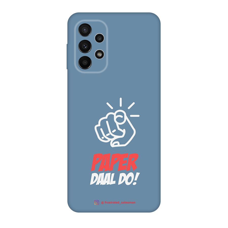 Paper Daal Do SteelBlue Original Polycarbonate Back Case for Galaxy A23