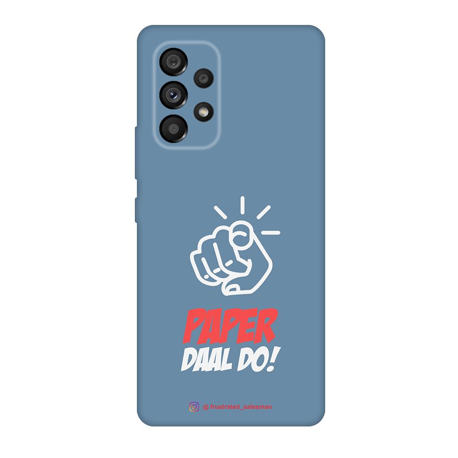 Paper Daal Do SteelBlue Original Polycarbonate Back Case for Galaxy A53 5G