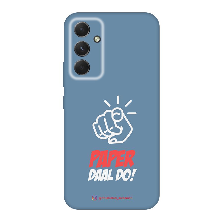 Paper Daal Do SteelBlue Original Polycarbonate Back Case for Galaxy A54