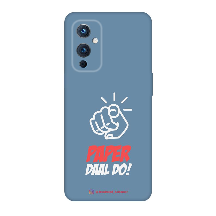 Paper Daal Do SteelBlue Original Polycarbonate Back Case for OnePlus 9