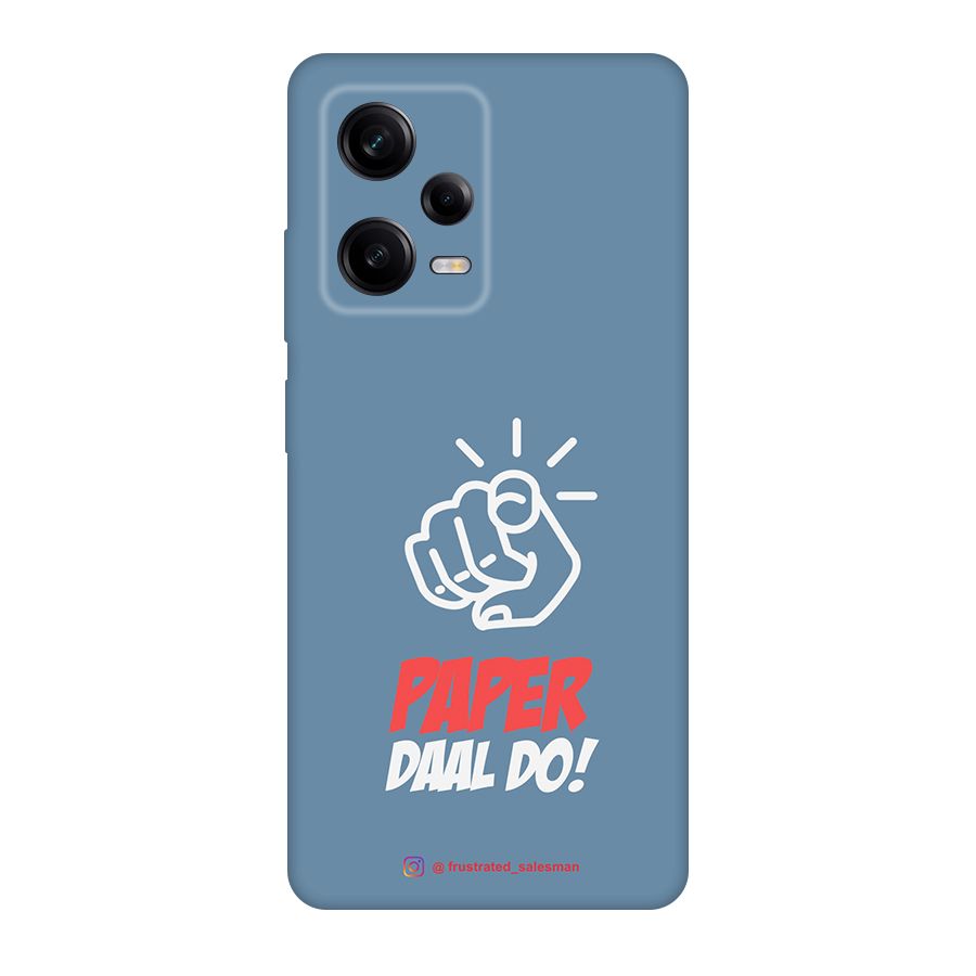 Paper Daal Do SteelBlue Original Polycarbonate Back Case for Redmi Note 12 Pro