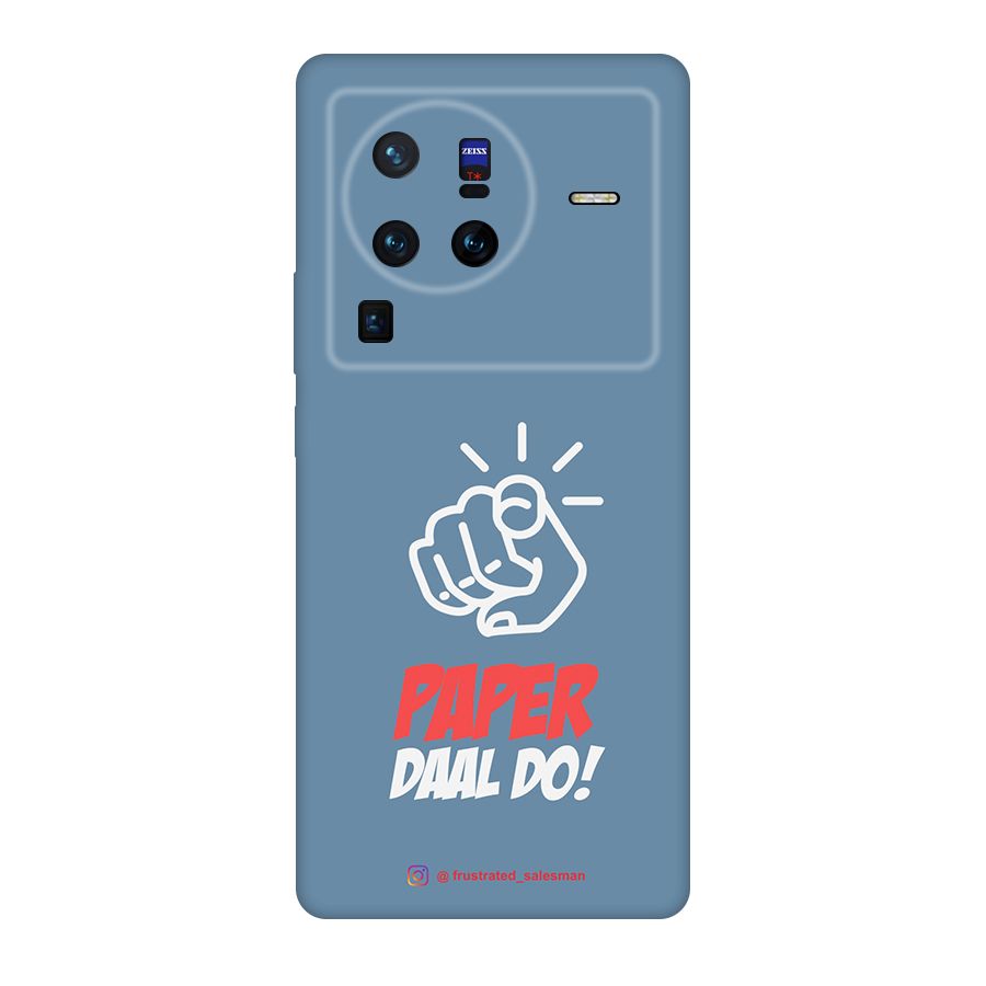 Paper Daal Do SteelBlue Original Polycarbonate Back Case for Vivo X80