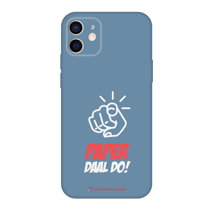 Paper Daal Do SteelBlue Original Polycarbonate Back Case for iPhone 12