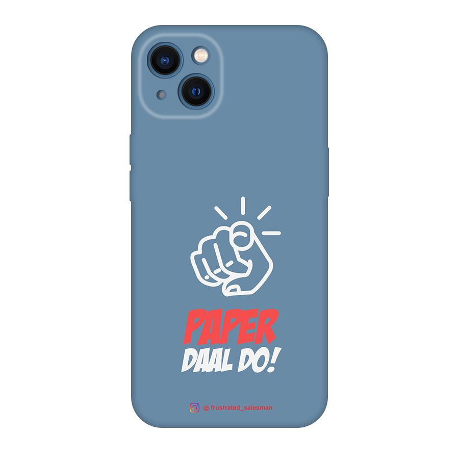 Paper Daal Do SteelBlue Original Polycarbonate Back Case for iPhone 13