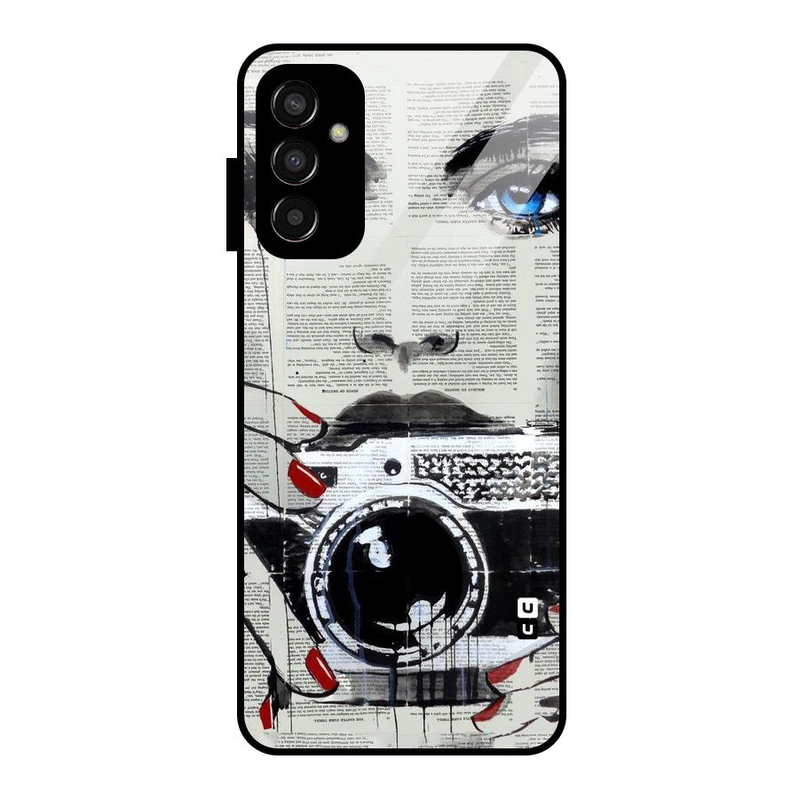 Paper Face Beauty Glass Back Case for Galaxy F13