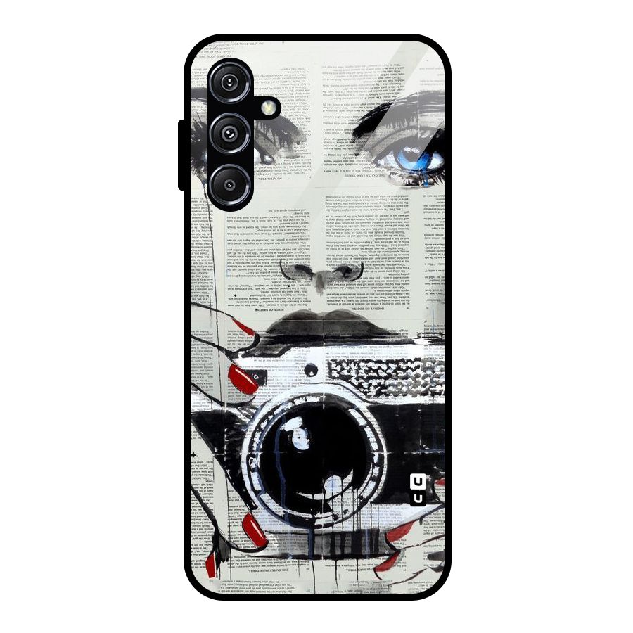 Paper Face Beauty Glass Back Case for Galaxy M34 5G