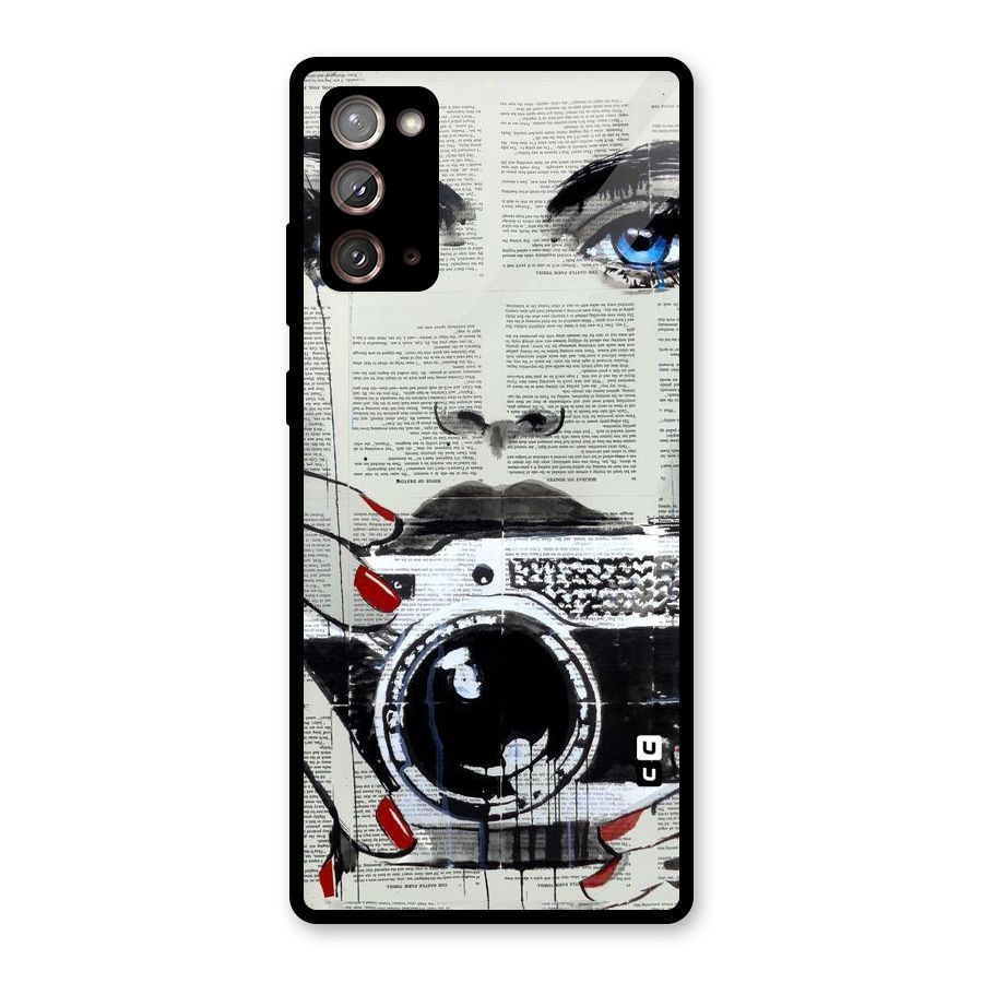 Paper Face Beauty Glass Back Case for Galaxy Note 20