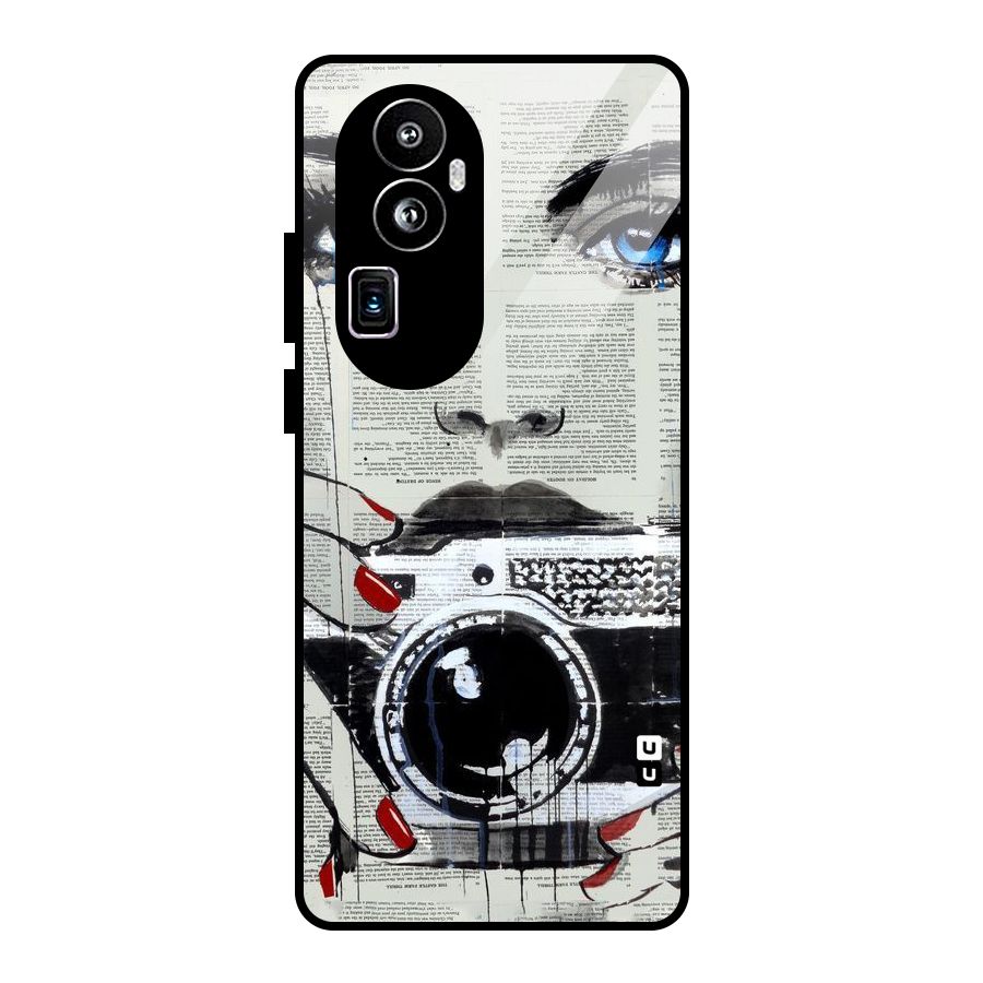 Paper Face Beauty Glass Back Case for Oppo Reno10 Pro Plus