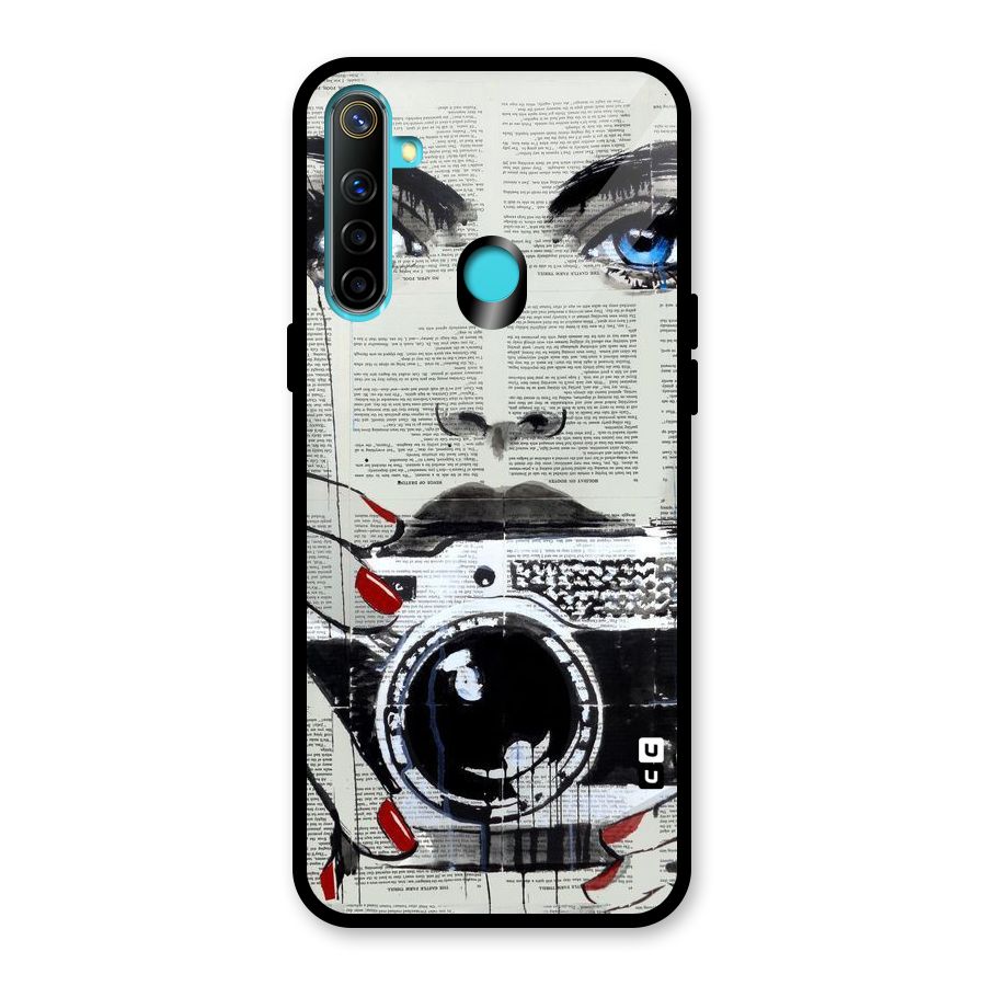 Paper Face Beauty Glass Back Case for Realme Narzo 10