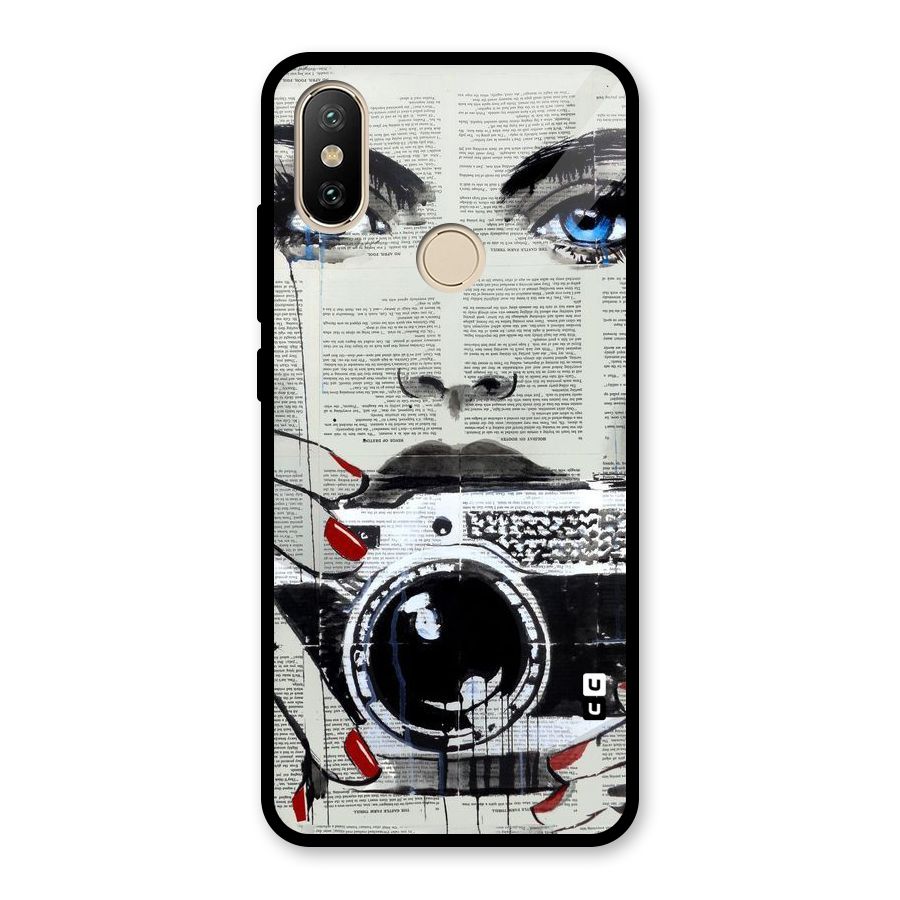 Paper Face Beauty Glass Back Case for Redmi A2