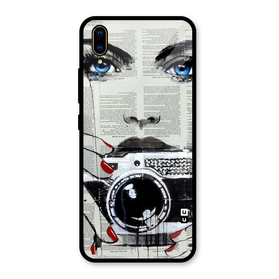 Paper Face Beauty Glass Back Case for Vivo V11 Pro