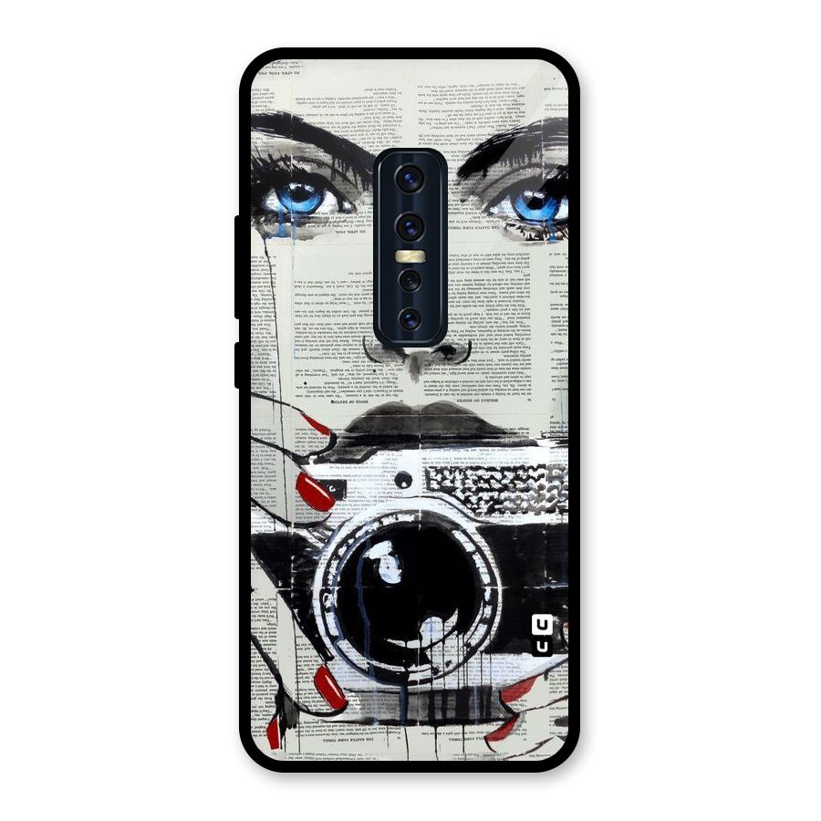 Paper Face Beauty Glass Back Case for Vivo V17 Pro