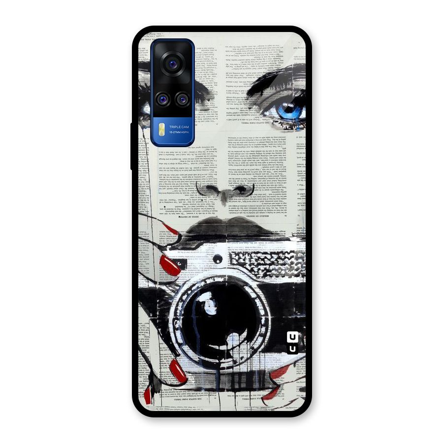 Paper Face Beauty Glass Back Case for Vivo Y31