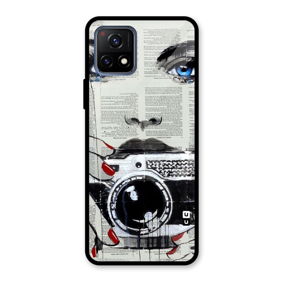 Paper Face Beauty Glass Back Case for Vivo Y72 5G