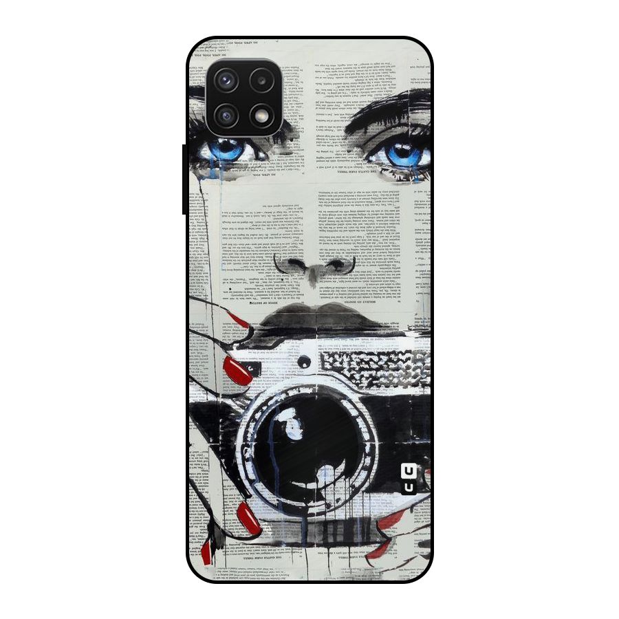 Paper Face Beauty Metal Back Case for Galaxy A22 5G