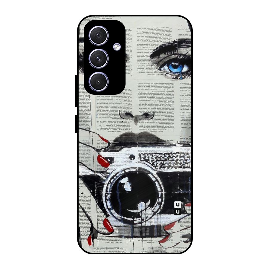 Paper Face Beauty Metal Back Case for Galaxy A54