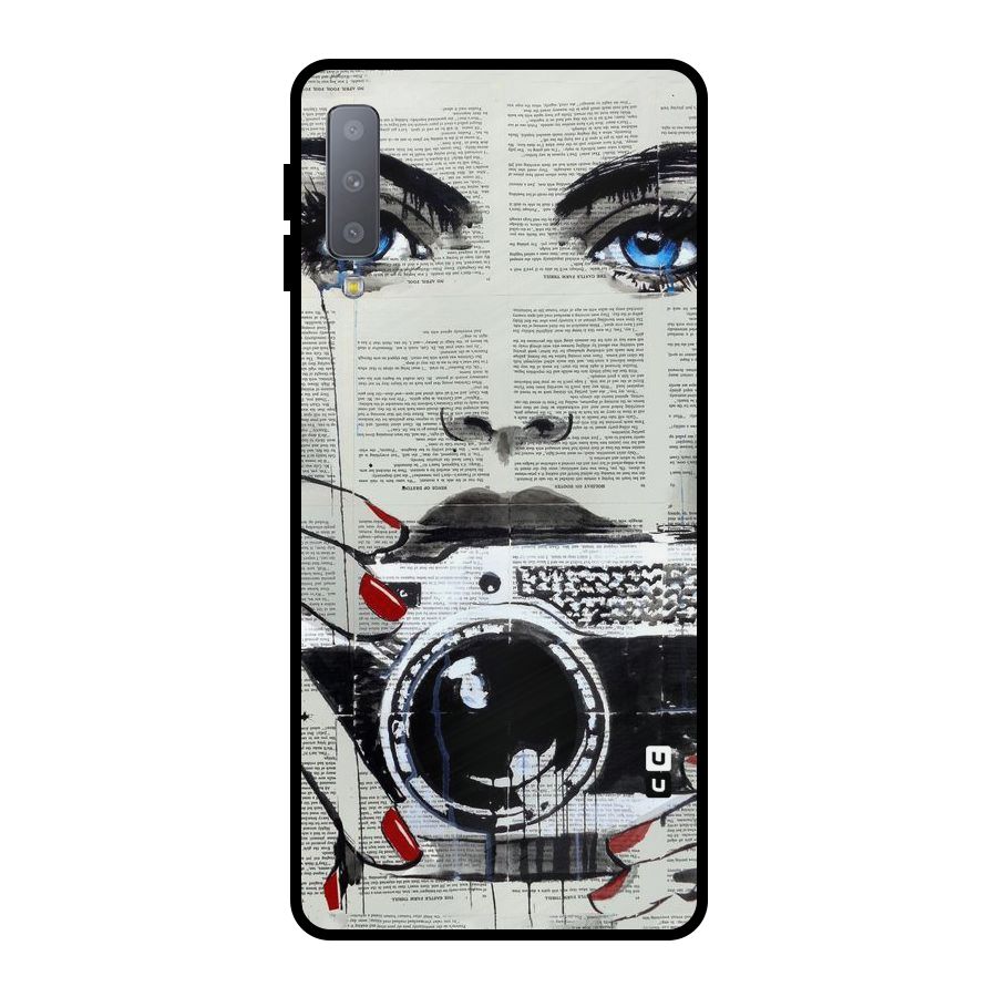 Paper Face Beauty Metal Back Case for Galaxy A7 (2018)