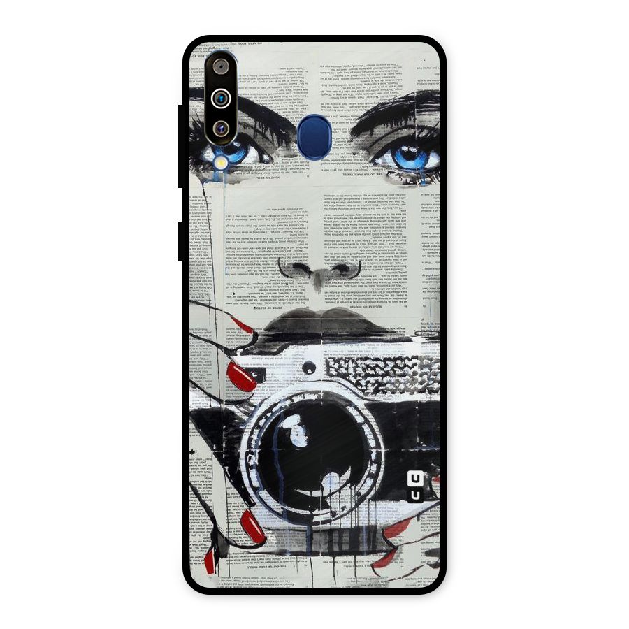 Paper Face Beauty Metal Back Case for Galaxy M30