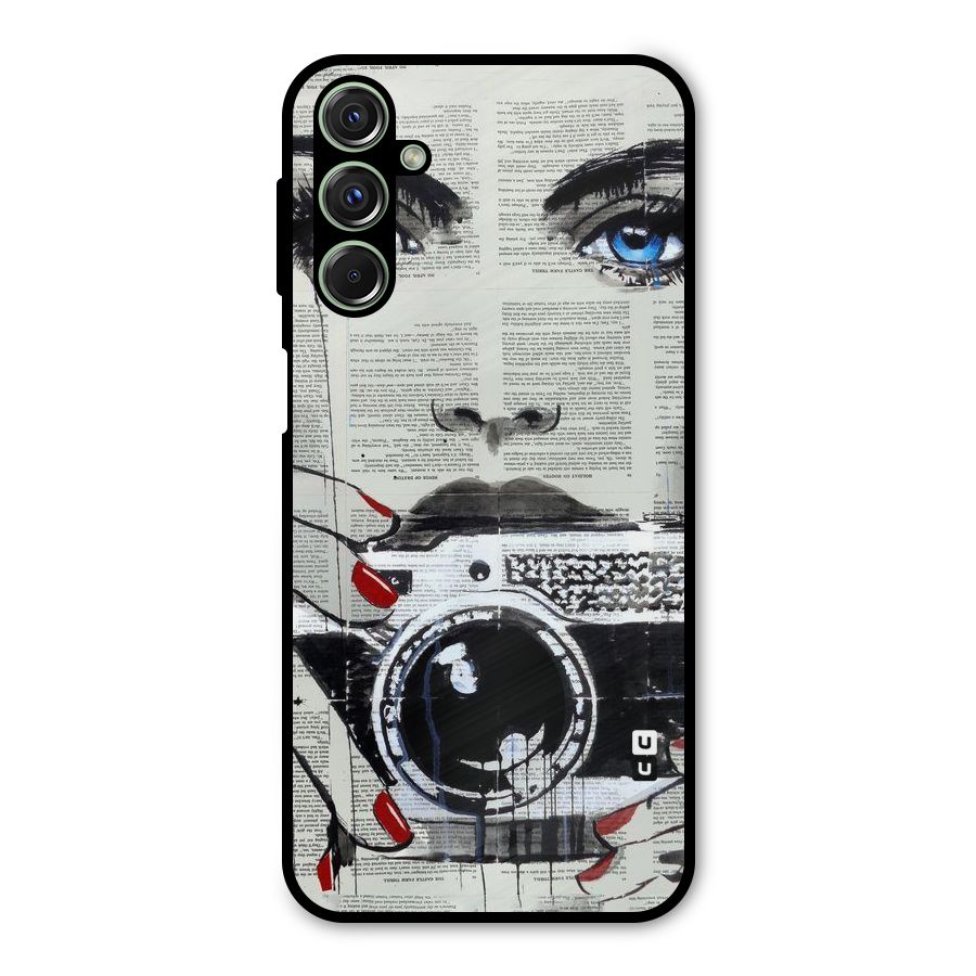 Paper Face Beauty Metal Back Case for Galaxy M34