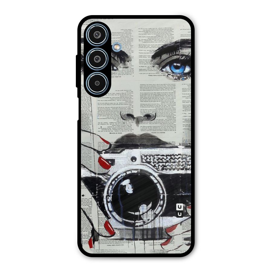 Paper Face Beauty Metal Back Case for Galaxy M35