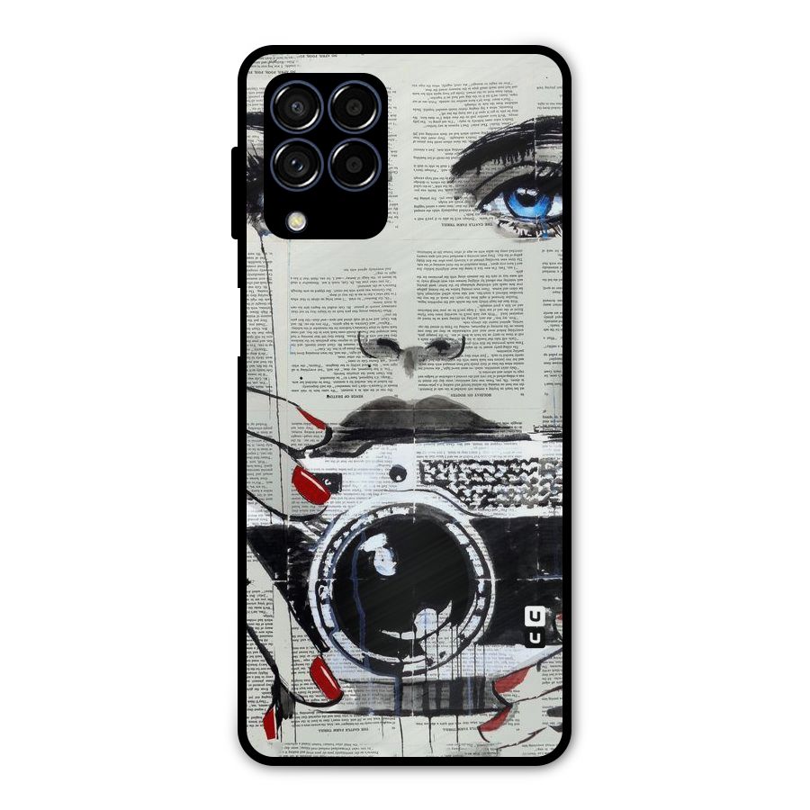 Paper Face Beauty Metal Back Case for Galaxy M53 5G