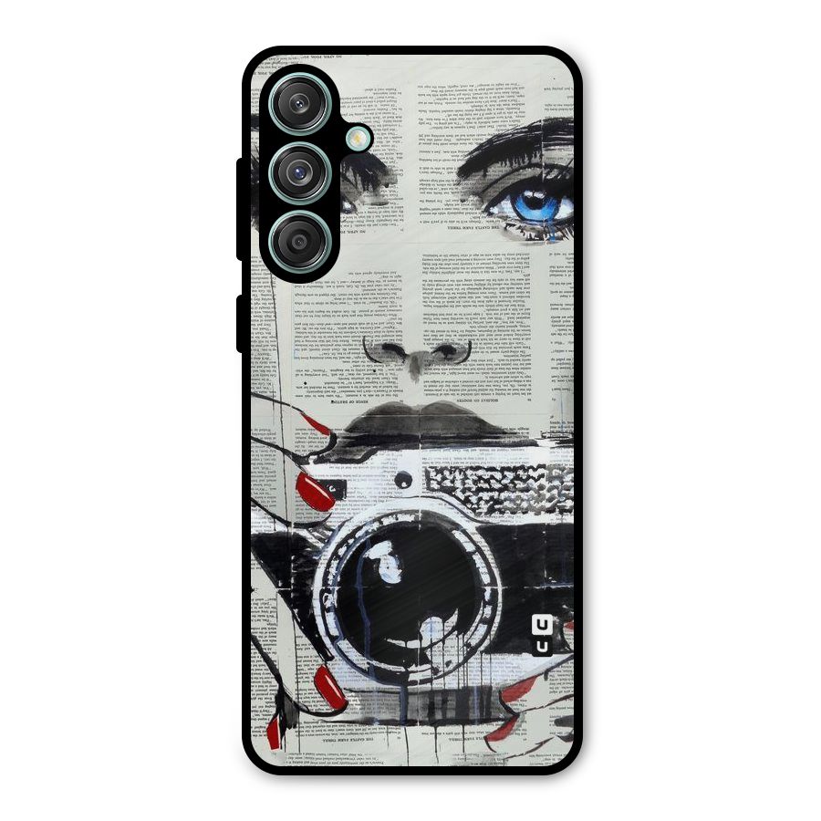 Paper Face Beauty Metal Back Case for Galaxy M55 5G