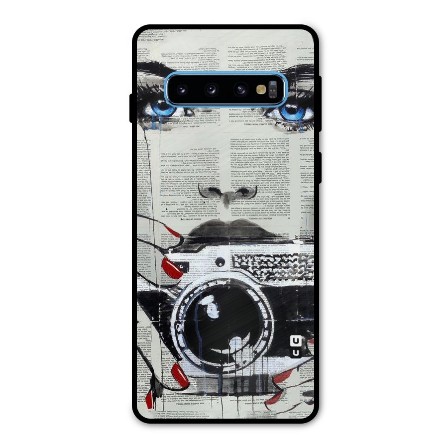 Paper Face Beauty Metal Back Case for Galaxy S10