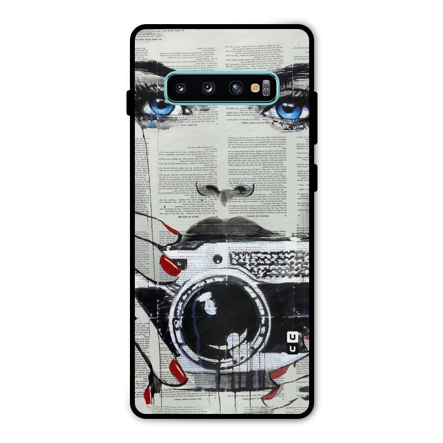 Paper Face Beauty Metal Back Case for Galaxy S10 Plus