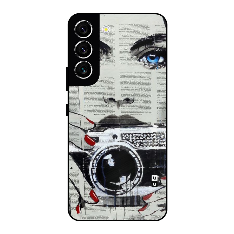 Paper Face Beauty Metal Back Case for Galaxy S22 5G