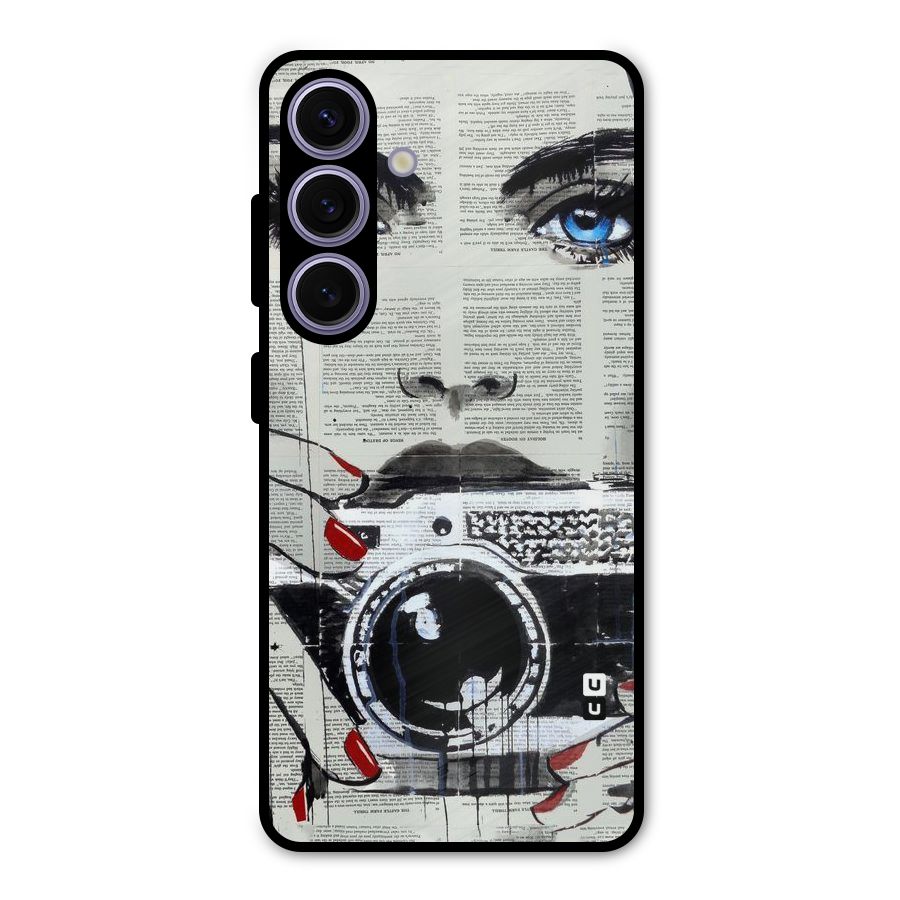Paper Face Beauty Metal Back Case for Galaxy S24