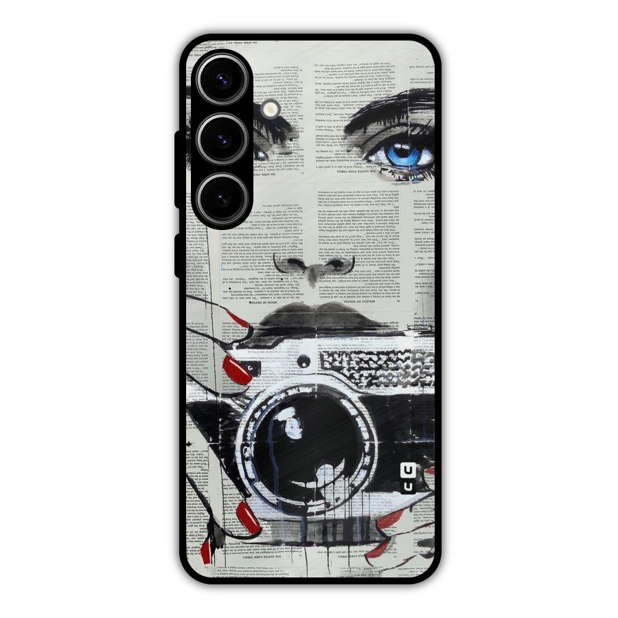 Paper Face Beauty Metal Back Case for Galaxy S24 Plus