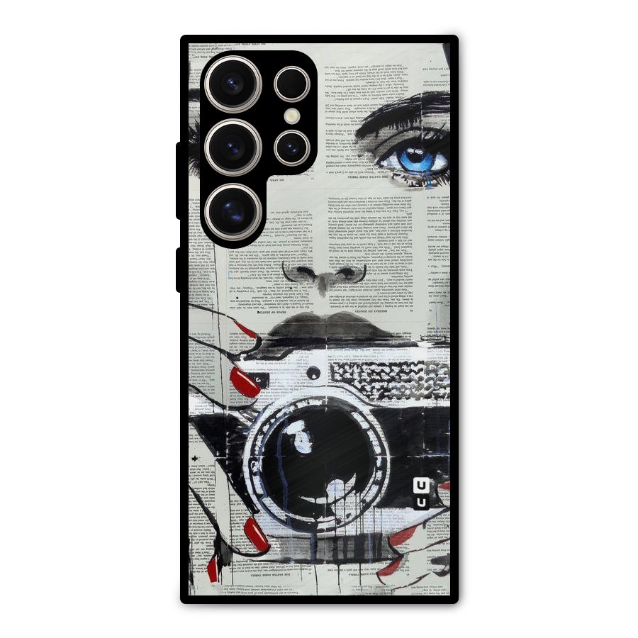 Paper Face Beauty Metal Back Case for Galaxy S24 Ultra