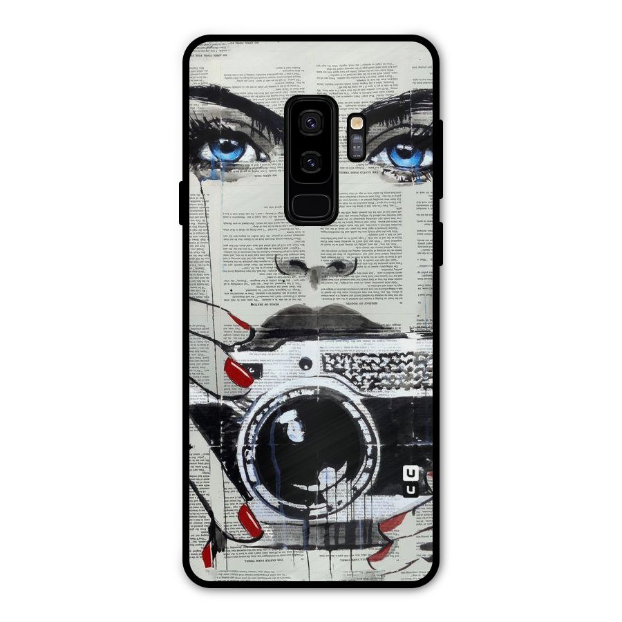 Paper Face Beauty Metal Back Case for Galaxy S9 Plus
