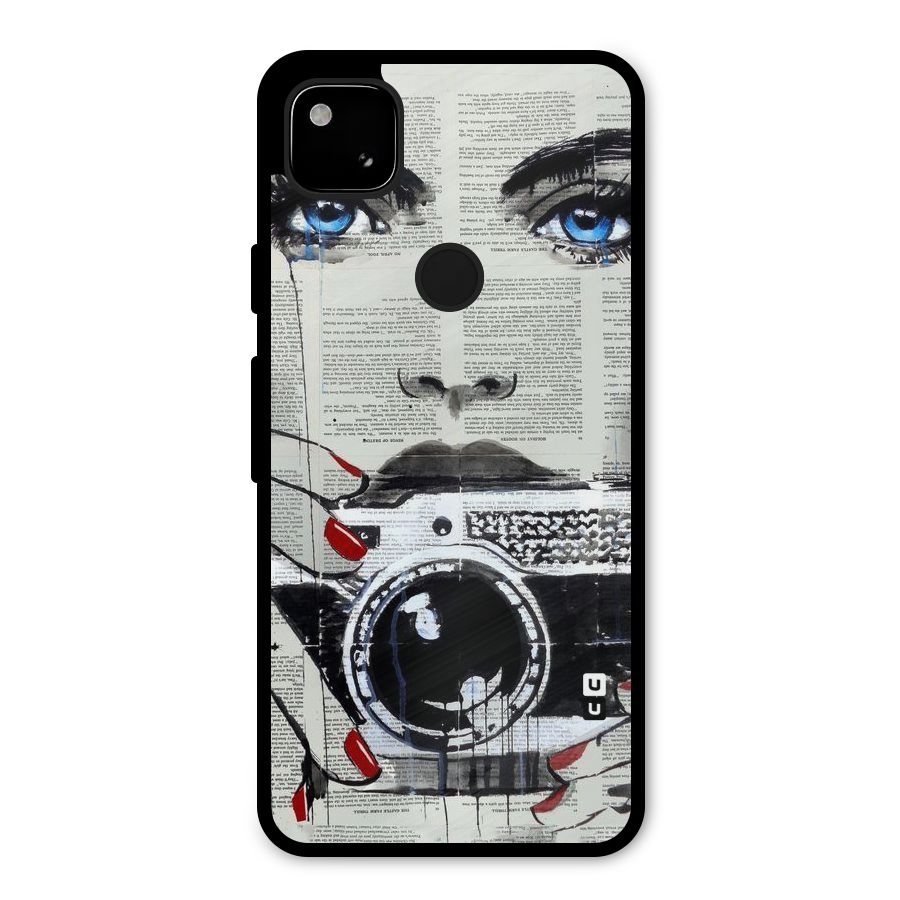 Paper Face Beauty Metal Back Case for Google Pixel 4a