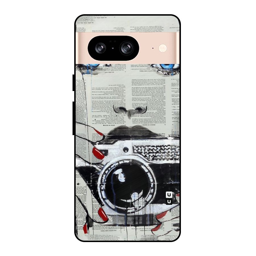 Paper Face Beauty Metal Back Case for Google Pixel 8